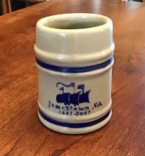 Taza de vajilla Jamestown, VA 400 aniversario, taza 1162/5000 cerámica Williamsburg