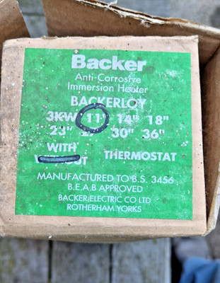 Tauchheizelement Backerloy 11'' 3kw 240V / 3kW 230V