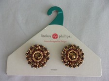 Lindsay Phillips Interchangeable Snaps Brown/Rust Color Beads NEW