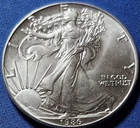 A Better Date 1986 American Silver Eagle 1 Troy Oz .999 Silver First Yr