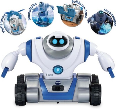VTech V-Bot   5-in-1 Roboter mit motorisierten Funktionen und spannenden