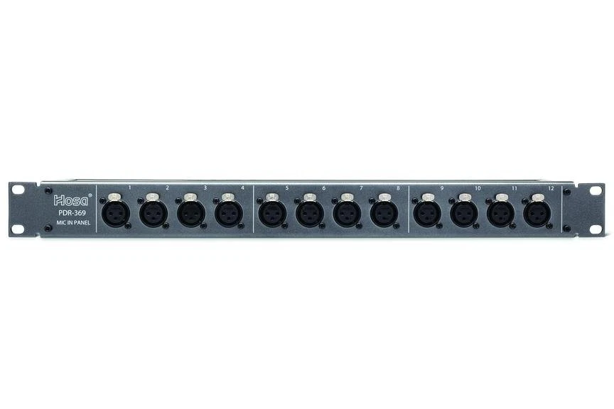 Hosa PDR-369 12-Point XLR Patch Bay – Reversible, Balanced - Image 2 of 4