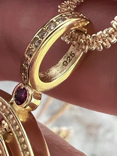 Alternate view of Genuine Gemstone 14k Gold Solid 925 Tree Life "spinner" Necklace Real