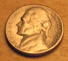 US COIN Jefferson Nickle 1957D Two Error Not Cleaned 86728