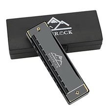 EastRock C Key Blues Harmonica 10 Hole with Case  Perfect for All Skill Levels