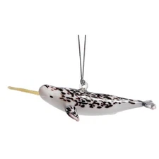 Dynasty Gallery Glassdelights Narwhal Ornament 26835 4.25 Inches