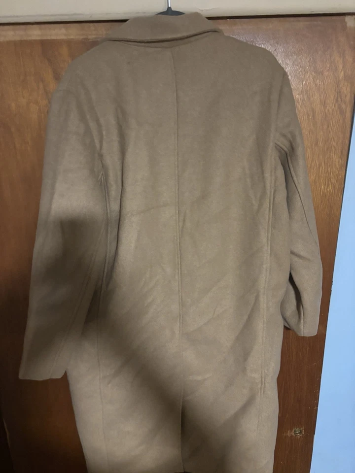 Abrigo largo para mujer American Eagle mezcla de lana tostado camel talla grande - nuevo con etiquetas Foto 4 de 4