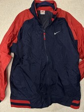 Vintage 90s Boys Blue Nylon Nike Swoosh Jacket Windbreaker - Size XL 18-20
