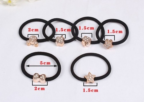10Pcs Cute Crystal Elastic Hair Ties Band Ropes Ring Ponytail Holder Accessories - Picture 8 of 19