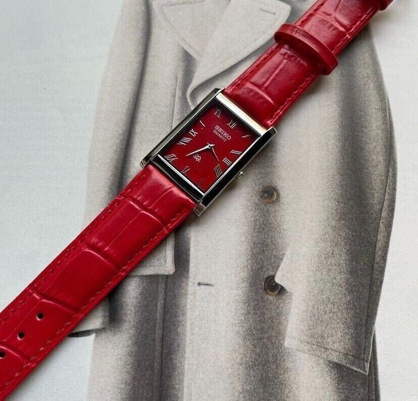 Seiko Vintage Quartz Watch Red Dial Men's Women's | eBay