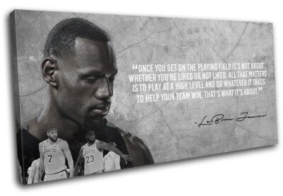 LeBron James Lakers NBA Quote Sports SINGLE Leinwand Kunst Bild drucken