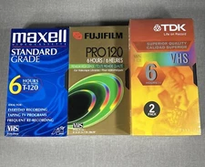 VHS Blank Video Cassette Tapes Lot 4 ~ TDK 2-Pack 1 Maxell & 1 Fuji