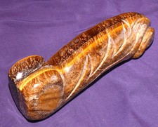 Tiger Eye, Sculpture, Phallus, 820,5G, 184X54X48MM, Pierre De Guérison, Érotique