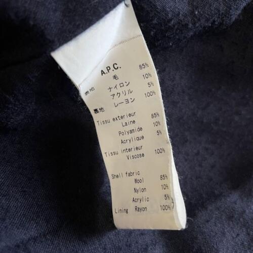 A.P.C Wool Trench Coat Navy Xs Size - Picture 4 of 5