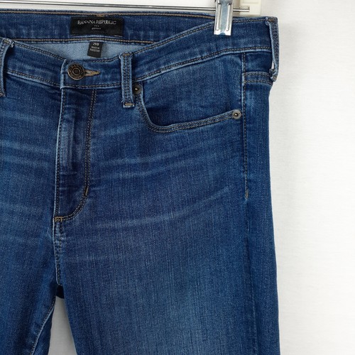 Banana Republic Womens Skinny Jeans Size 8 29 Stretch Blue Mid Rise Ankle Tie - Picture 8 of 17