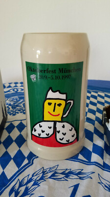 Official 1997 Oktoberfest Rastal 1Liter Beer Stein Mug Munich Germany