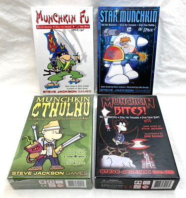 Munchkin Board Game Lot Fu Star Cthulhu Bites Steve Jackson Games 3 NEW 1 USED