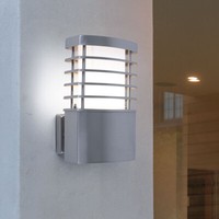 Wandleuchte AußEn Wandlampe Hauswand Fassaden Beleuchtung Edelstahl Silber Weiß