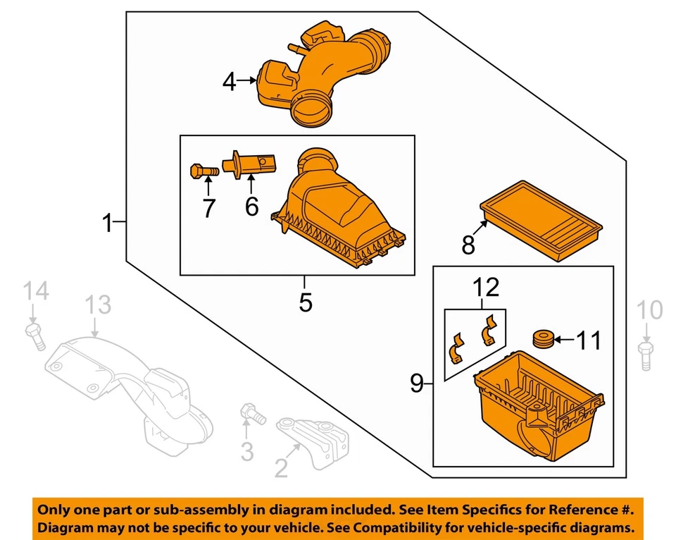 Used Air Cleaner Assembly fits: 2009 Mazda 6 3.7 Grade A - Image 3 of 4