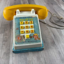 Vintage 1968 Fisher Price Pop Up Pal Phone Does not Chime