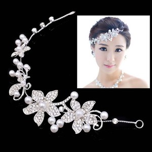 Bride-Fashion-Flower-Rhinestone-Hair-Band-Headband-Hairband-Clip-Wedding-Jewelry