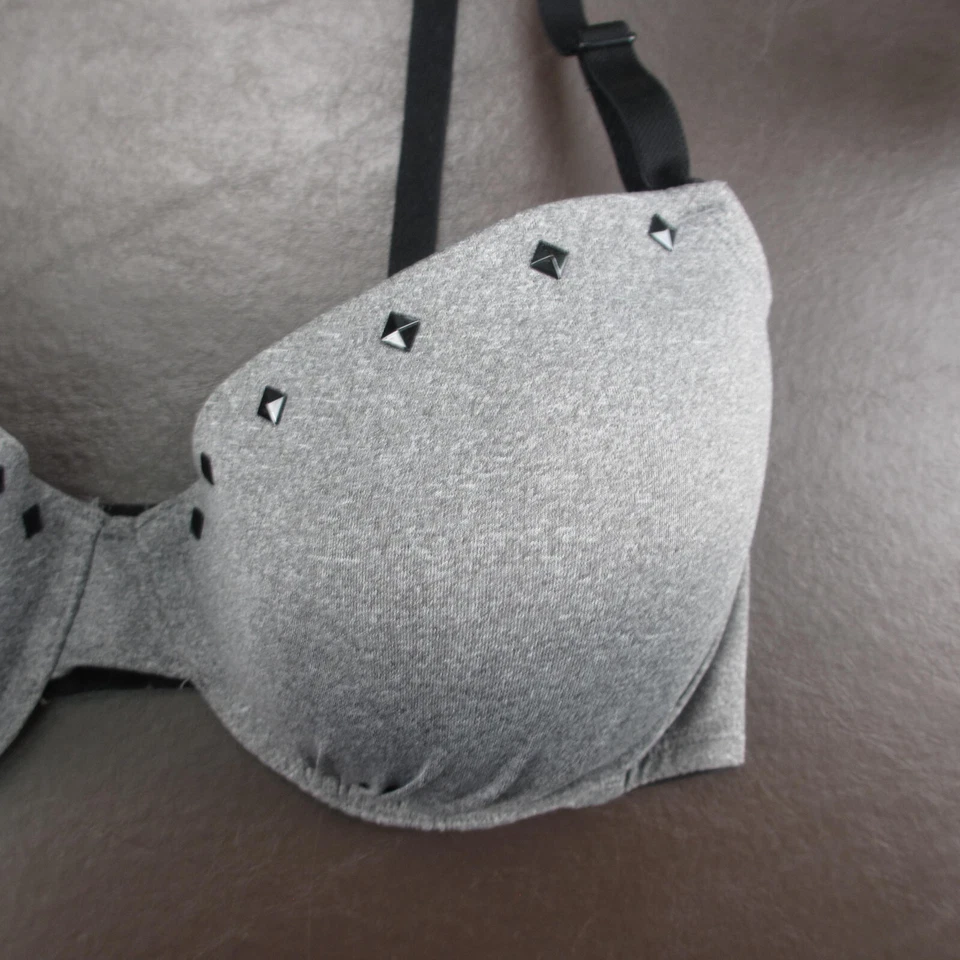 Fruit of The Loom Bra Size 38DD Gray Padded Underwire Adjustable Clasp Back - Image 4 of 4