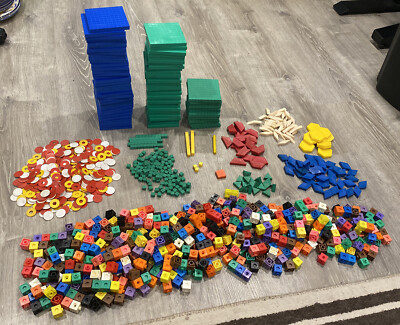 HUGE LOT Base 10 Blocks Math Manipulatives Learning Home School Educational