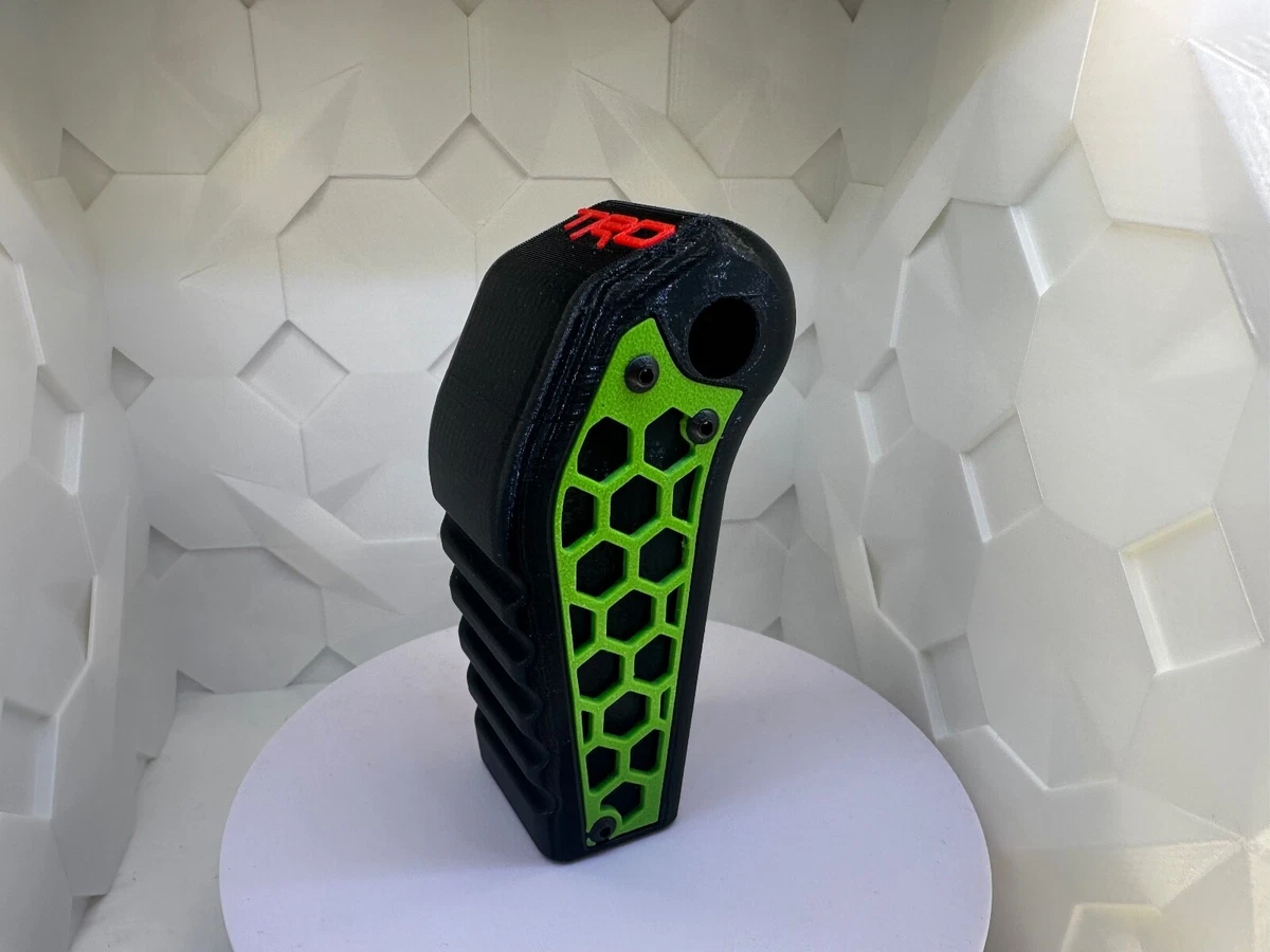 Black With Green Inlay Manual Shift Knob – Short Throw 5-Speed, 12x1.25 Thread – SICKSPEED, Made In USA
