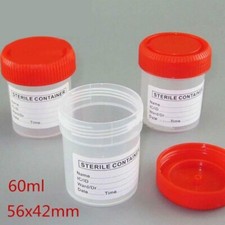 10 Pack Urine Container Specimen Cup Vials 60ML Plastic Cups With Lid
