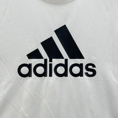 Adidas Athletic Top Youth Boy Small S White Black Perforated Panels Lightweight - Picture 3 of 10