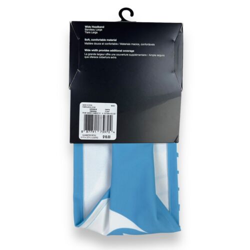 Nike Wide Graphic Headband Womens Blue White Pickleball Tennis Sports OSFM - Picture 2 of 2