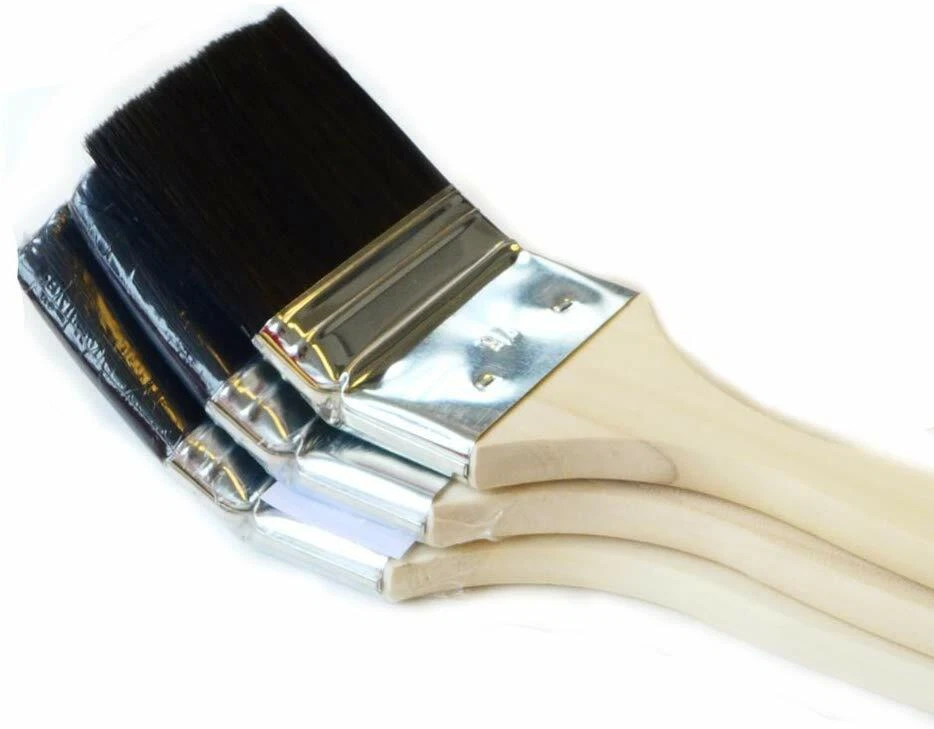 ROTIX 3 x Heizkörperpinsel Ecken-Pinsel 3 Stück 70 mm schwarze Borste - Bild 1 von 1
