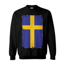 Distressed Sweden Flag - Swedish Heritage Proud Pride Unisex Sweatshirt