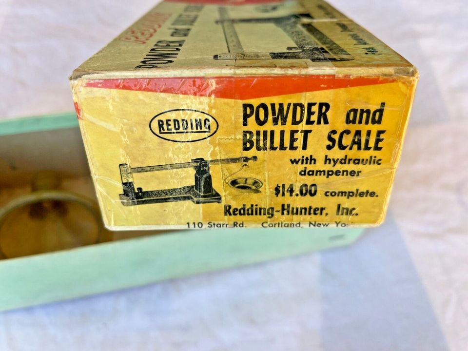 Vintage Redding Powder Scale w/ Original Box & a funnel works