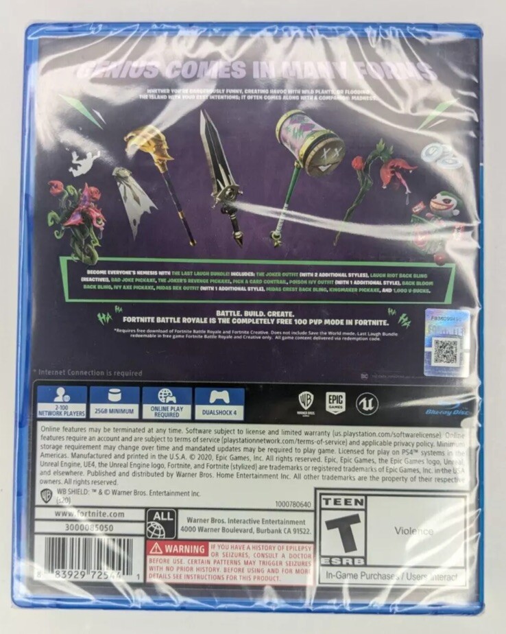 FAST 📦💨 Fortnite: The Last Laugh Bundle - Sony PlayStation 4