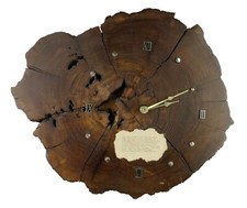 3000 Year Old Juniper Tree Stump Slice Clock 1000 BC Caddo County Oklahoma 13x15