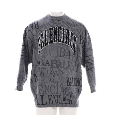 Balenciaga All Over Logo Sweater Wool Blend | eBay