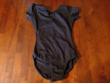 EUROTARD Girl's Black Short Sleeve Leotard S 4-6 