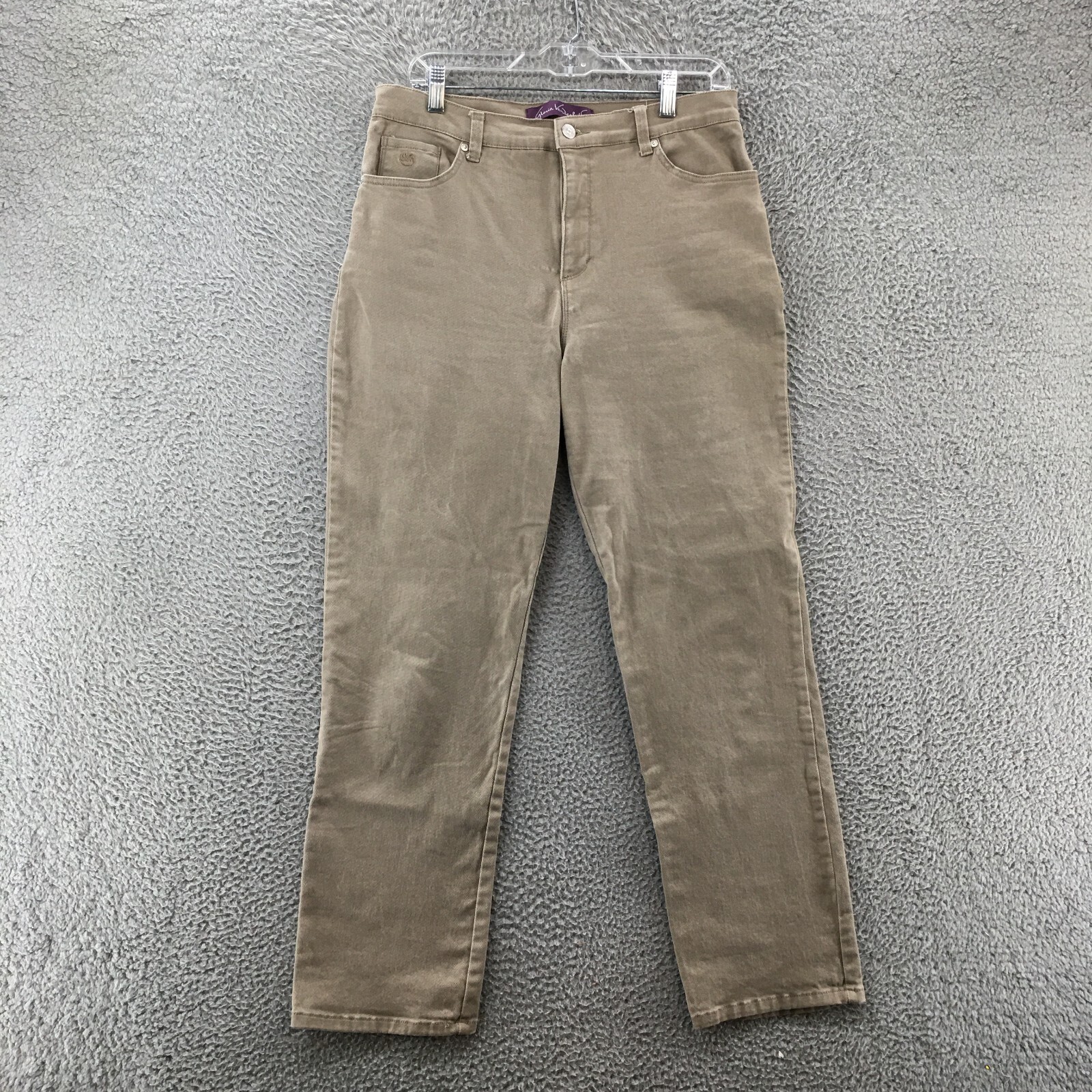 Womens 10 M (actual 32x29) Beige Zip Fly