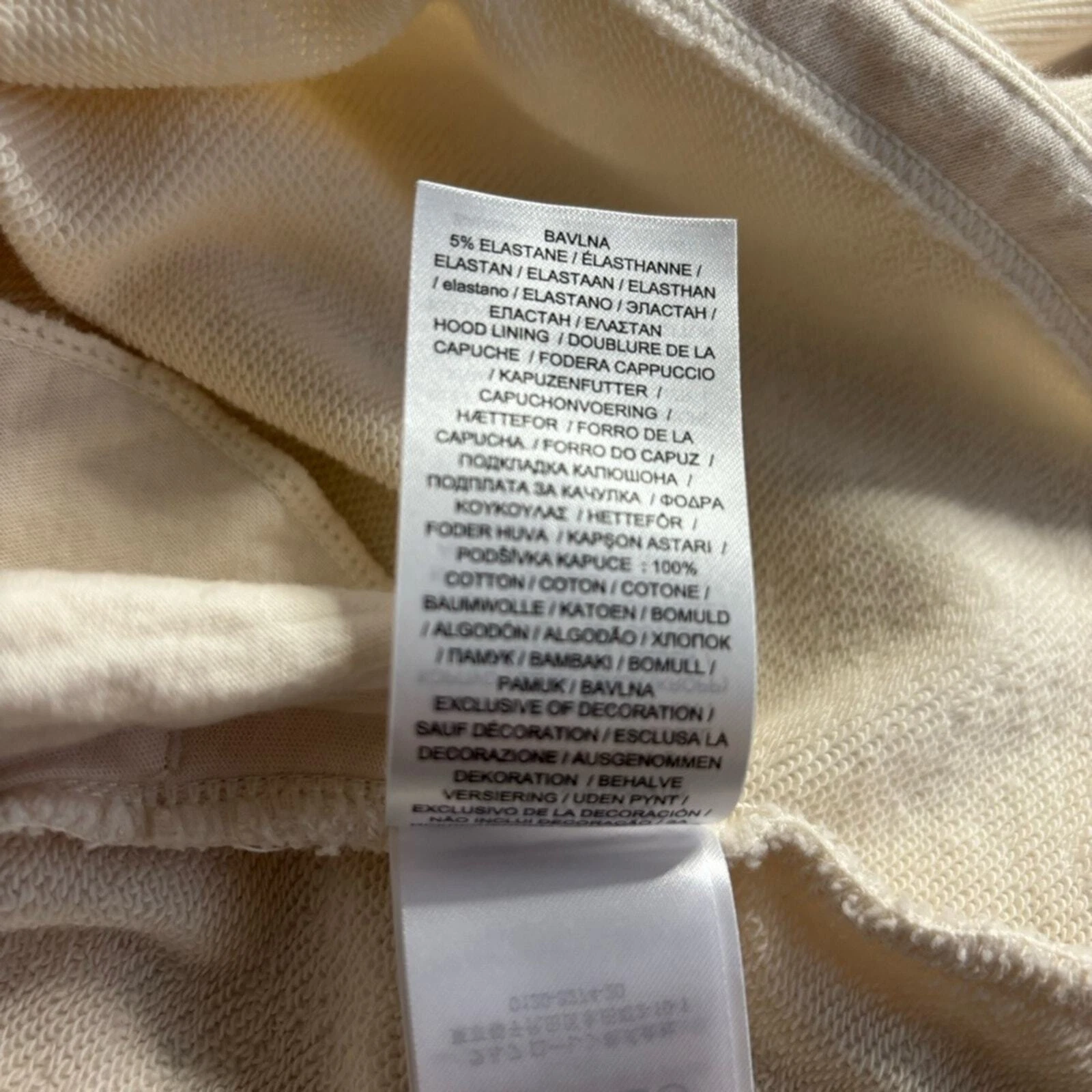 OFF WHITE Ralph Lauren Felpa con Cappuccio Crema Taglia M Articolo 3159