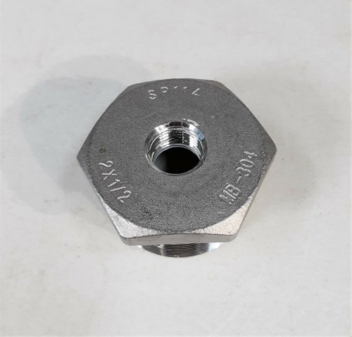 2" x 1/2" Sechskantbuchse gerade Reduzieradapter, 304 Edelstahl, SP114 - Bild 3 von 5