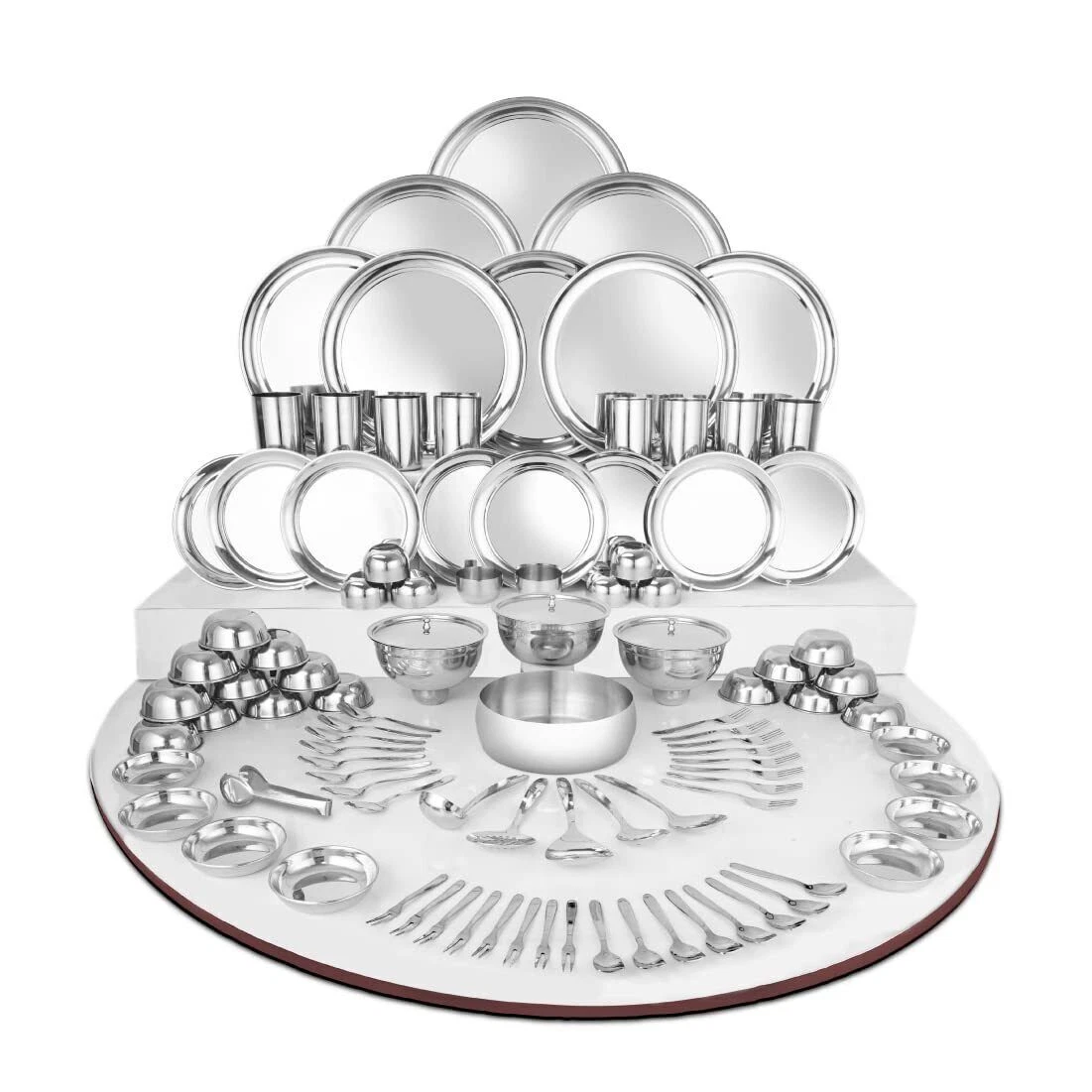 Stainless steel dinner set deals