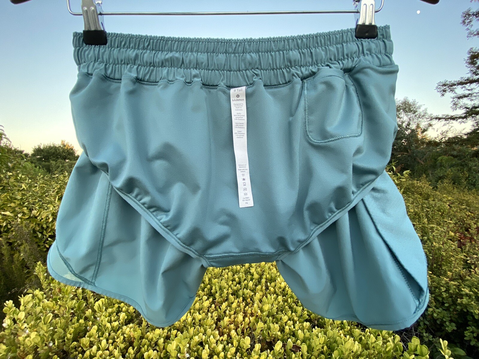 VERY RARE "Aquatic Green” Hotty Hot Shorts-Worn Once! Sz 8 Lululemon 4” Women image 7
