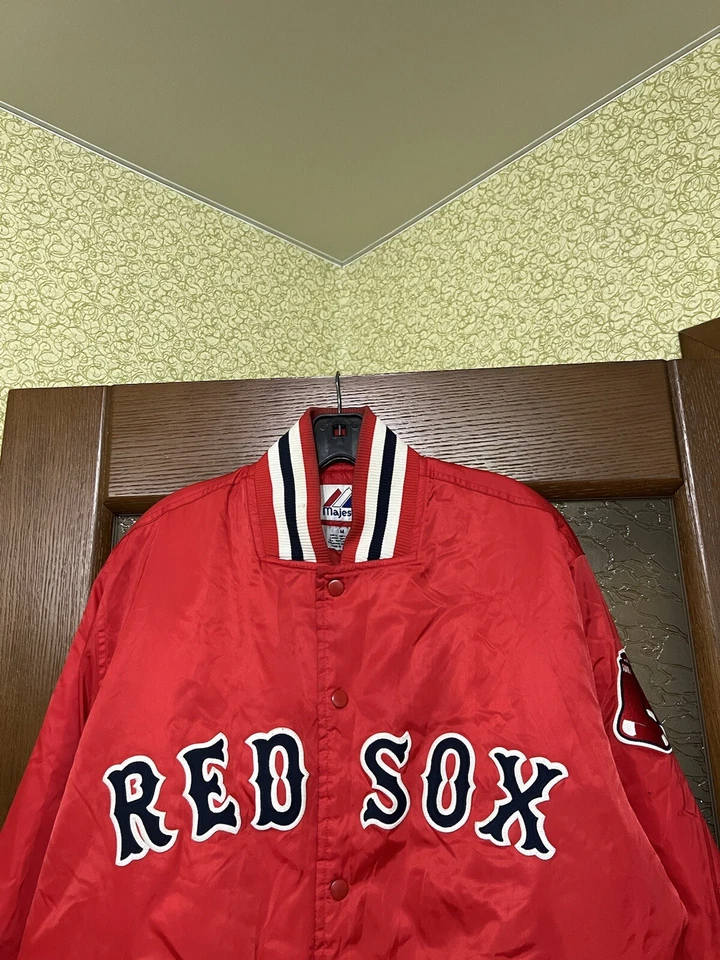 CHAQUETA BOMBER MLB DE BÉISBOL MAJESTUOSA SERIE MUNDIAL MAJESTUOSA DE LOS 90 RARA BOSTON RED SOX TALLA M Foto 2 de 4