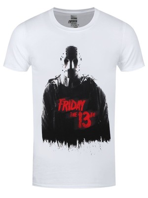 Friday the 13th Jason and Red Logo weißes Herren-T-Shirt