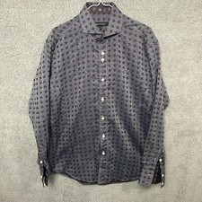 Bogosse Shirt Mens Size 4 L Brown Geometric Long Sleeve Button Up Casual Large