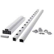 White Composite Stair Hand Rail Kit Vinyl Decor Display Balusters 36 x 3 x 72 in