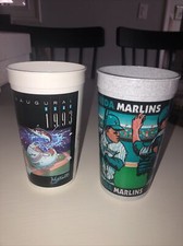 2 Different Florida Marlins Inaugural Year 1993 Collector's Plastic Stadium Cups