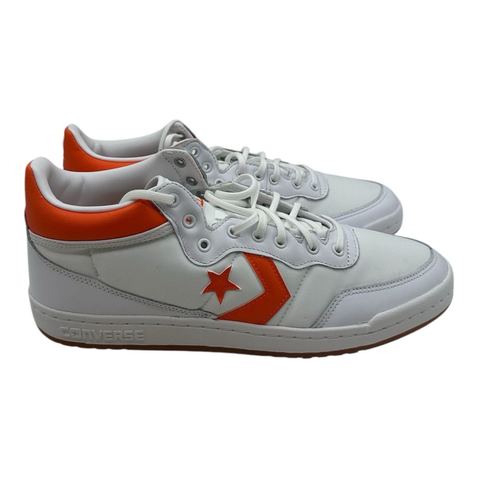 Converse CONS Fastbreak Pro Mid Shoes Men's Size 11 White Orange Sneakers thumbnail 2