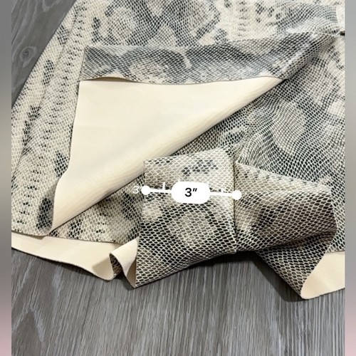 Zara Cream & Gray Snakeskin Print Belted Faux Wrap Skort Size S - Picture 10 of 10